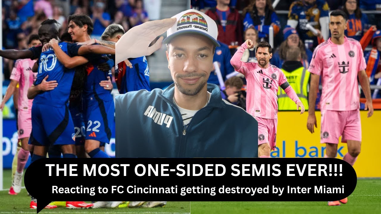 THE MOST ONE SIDED SEMIS EVER!!! Reacting to FC Cincinnati getting destroyed by Inter Miami.