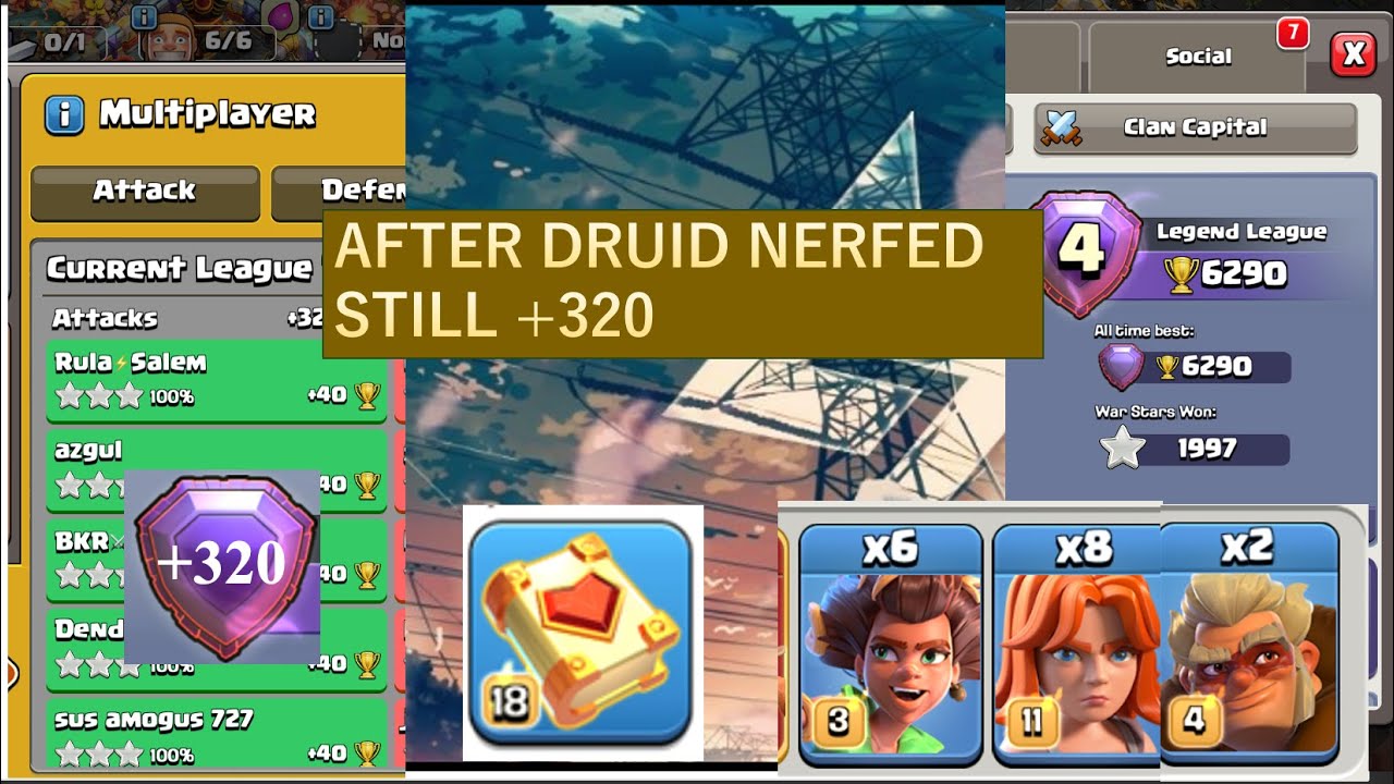 320x3 Easy to Easy⭐️ROOT RIDER DRUID Spam⭐️Legend League TH16 Attack Strategy Clash Of Clans