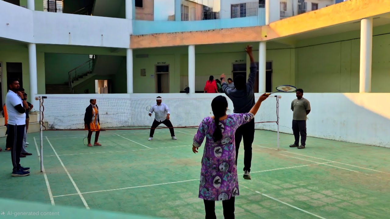 College masti  #msie #tihs #nikhilmsie #badminton 
