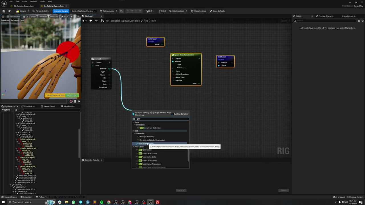 Control Rig Tutorial 004: Spawn Controls