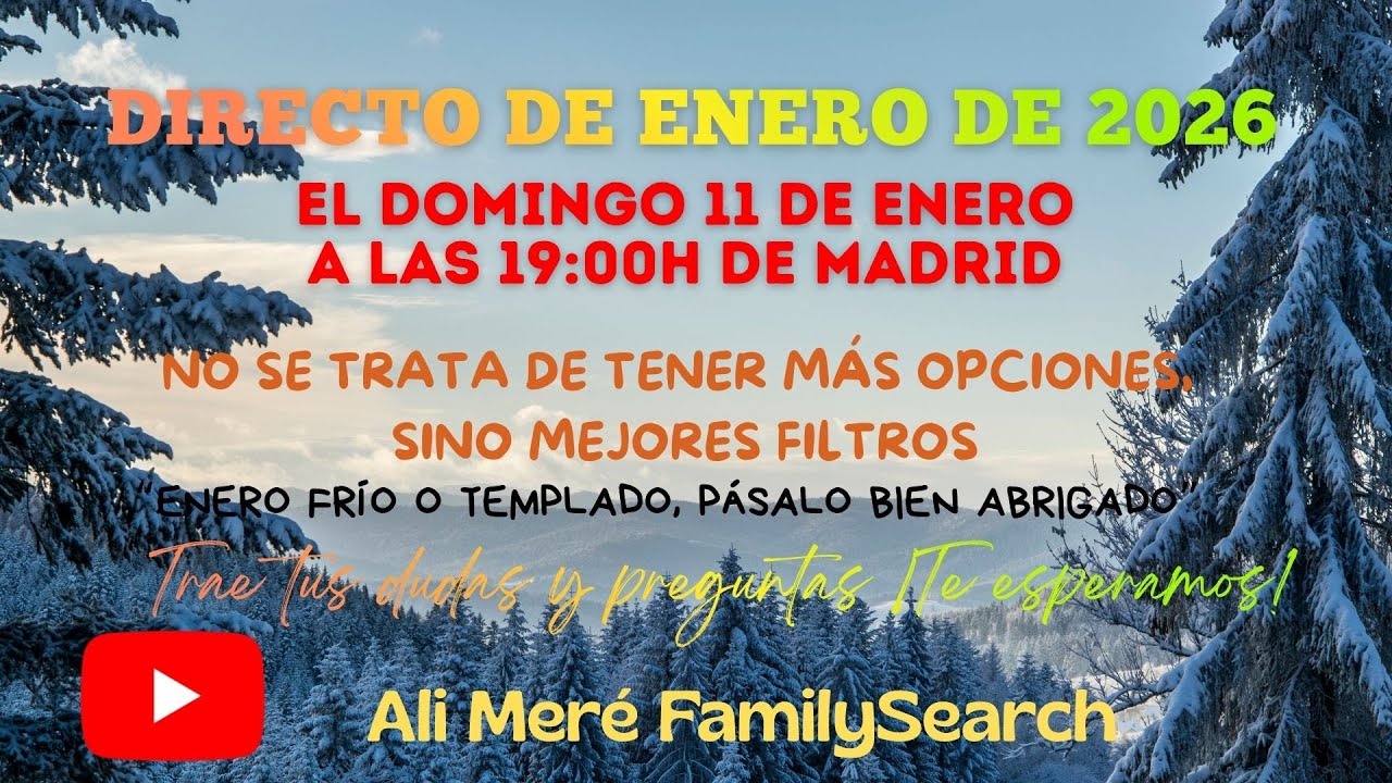 Emisión de Historia Familiar de enero de 2026