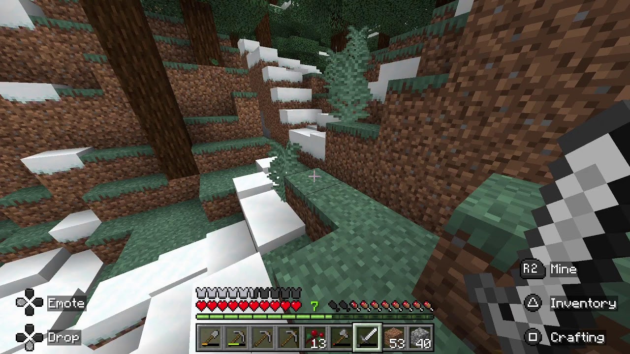 🟣 Building a Snow Village Minecraft PS5 - Silent Survival Part 1