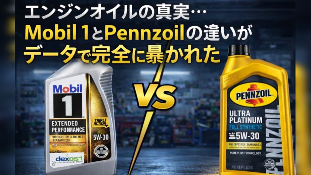エンジンオイルの真実&hellip;Mobil 1とPennzoilの違いがデータで完全に暴かれた
