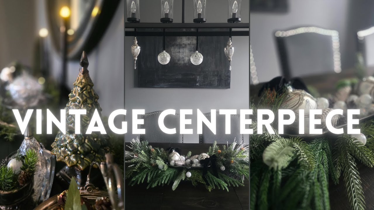 How to Make a Luxury Centerpiece for Less | Elegant Neutral Christmas Decor | Silver Thrift Find