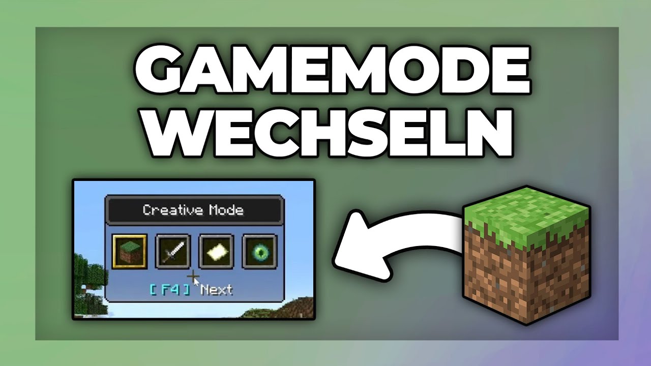 Minecraft Gamemode &auml;ndern / wechseln (Java / Bedrock) - Tutorial
