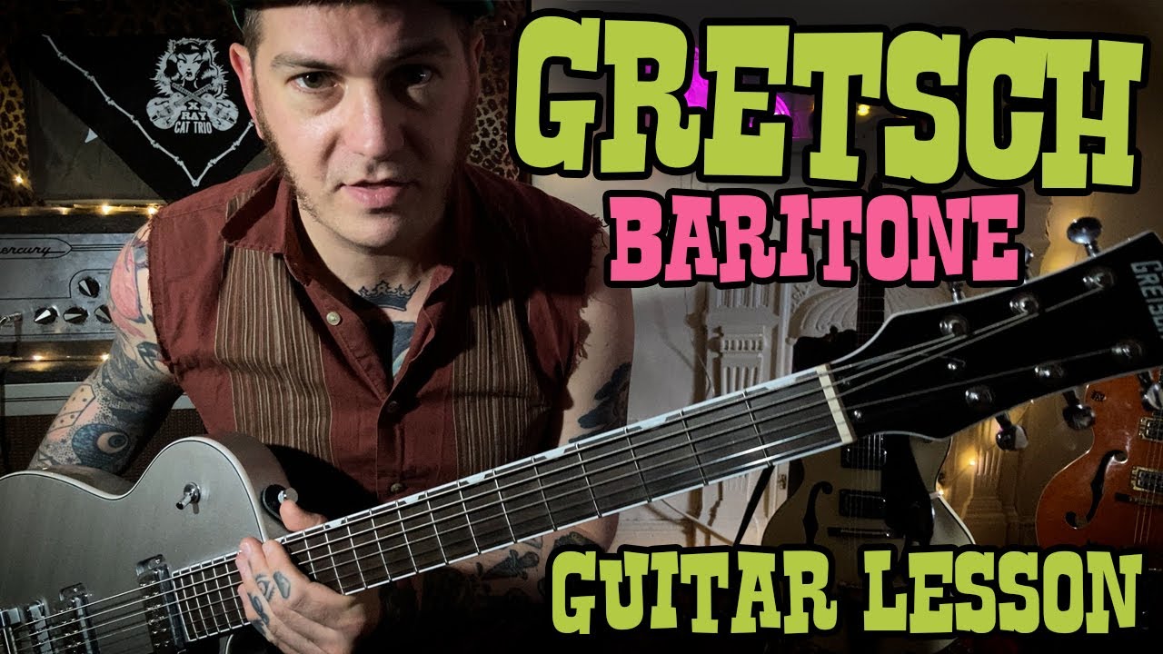 Baritone Guitar Lesson - X Ray Cat Trio - Rockero Fantasma - Gretsch G5260T Electromatic Jet