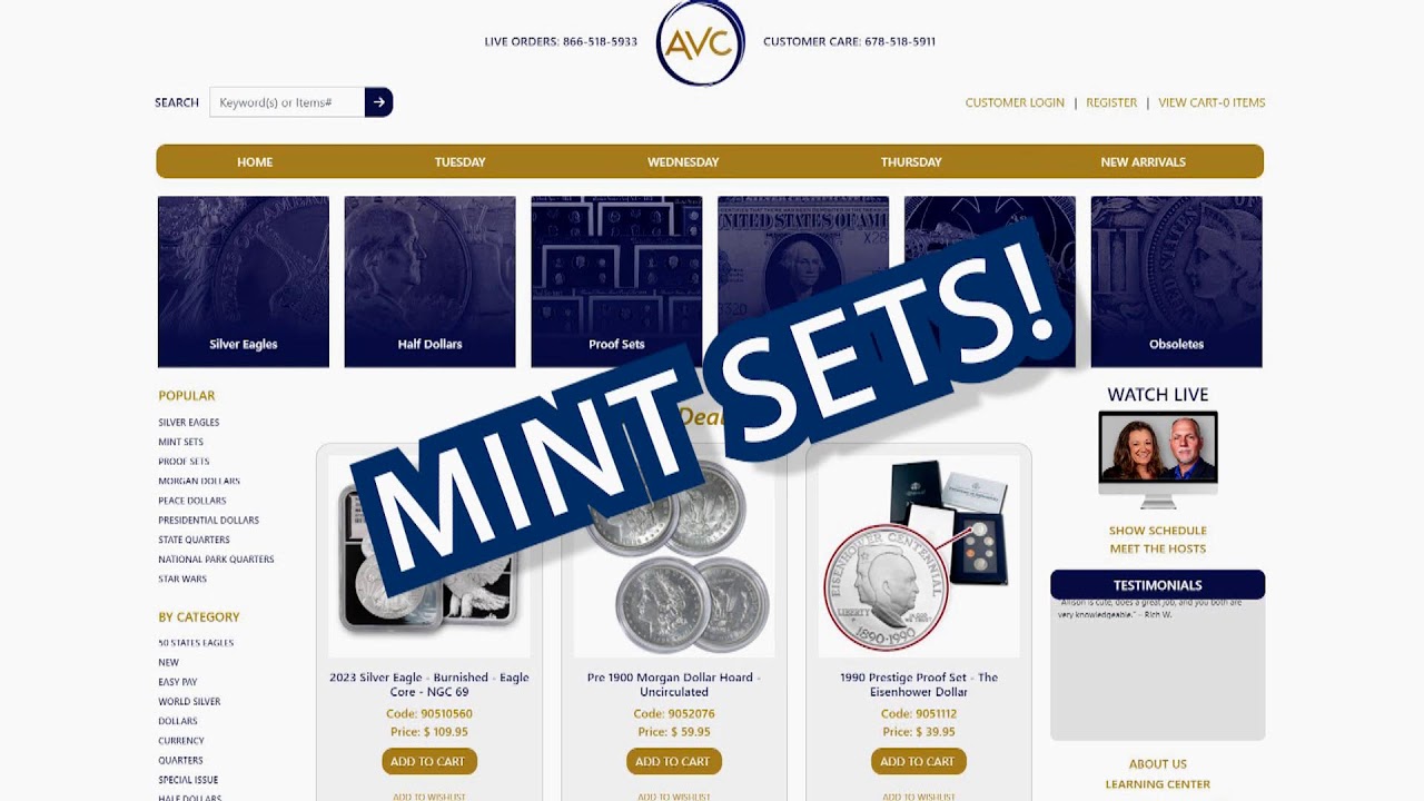 Collectible Coins on AVC Live Stream