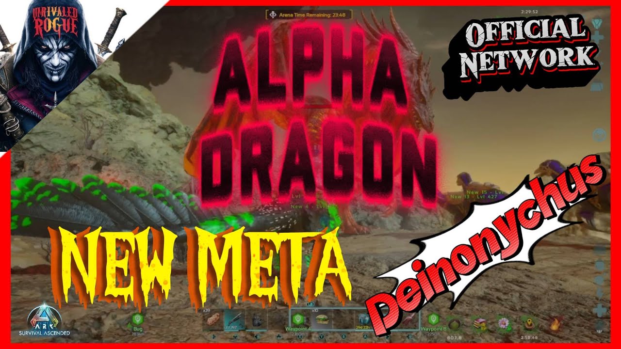 🔥 Легкое убийство Альфа-Дракона с помощью Дейнониха в Ark Ascended! 🔥 НОВАЯ МЕТА!!