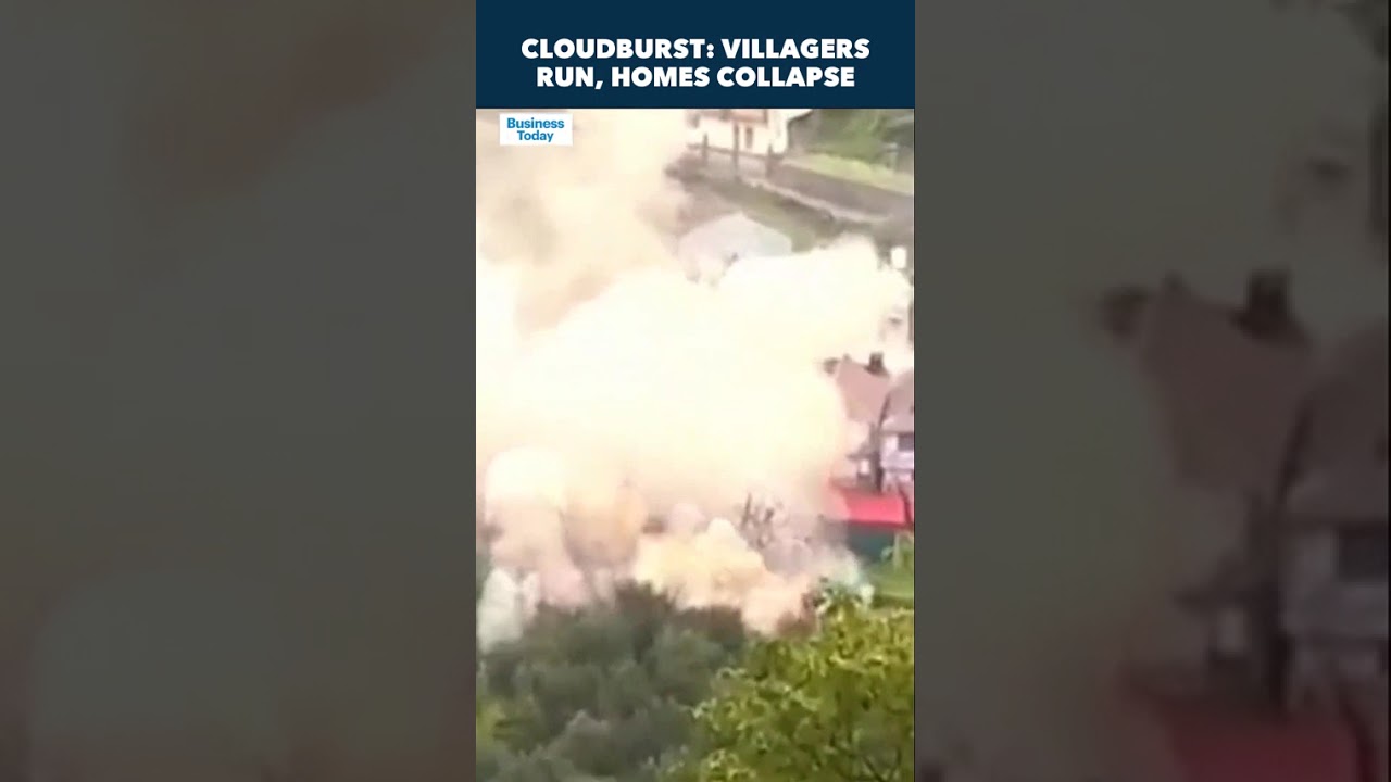 Terrifying Moment: People Run To Save Lives As Cloudburst Hits Uttarkashi Village