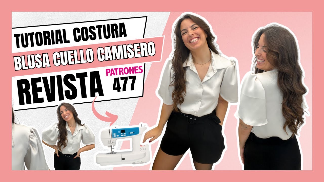 Cómo hacer una BLUSA con CUELLO CAMISERO paso a paso | Tutorial completo revista patrones 477
