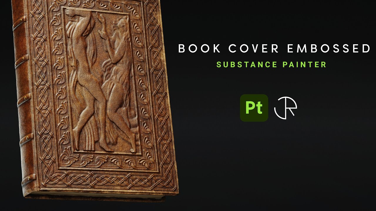Texturing an embossed leather cover book in substance 3d painter - Tutorial