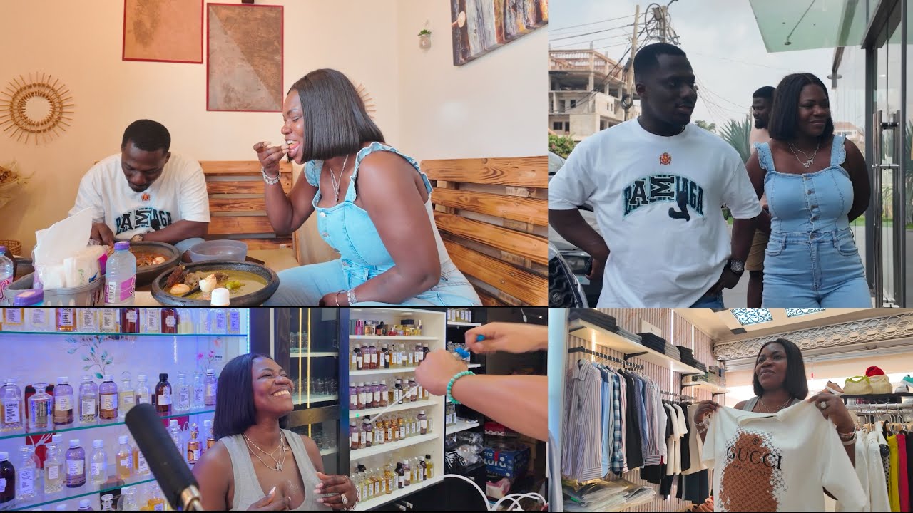 Zionfelix And Naana Donkor Arthur Meet For First Time, Takes Her Out For Lunch And Free Shopping