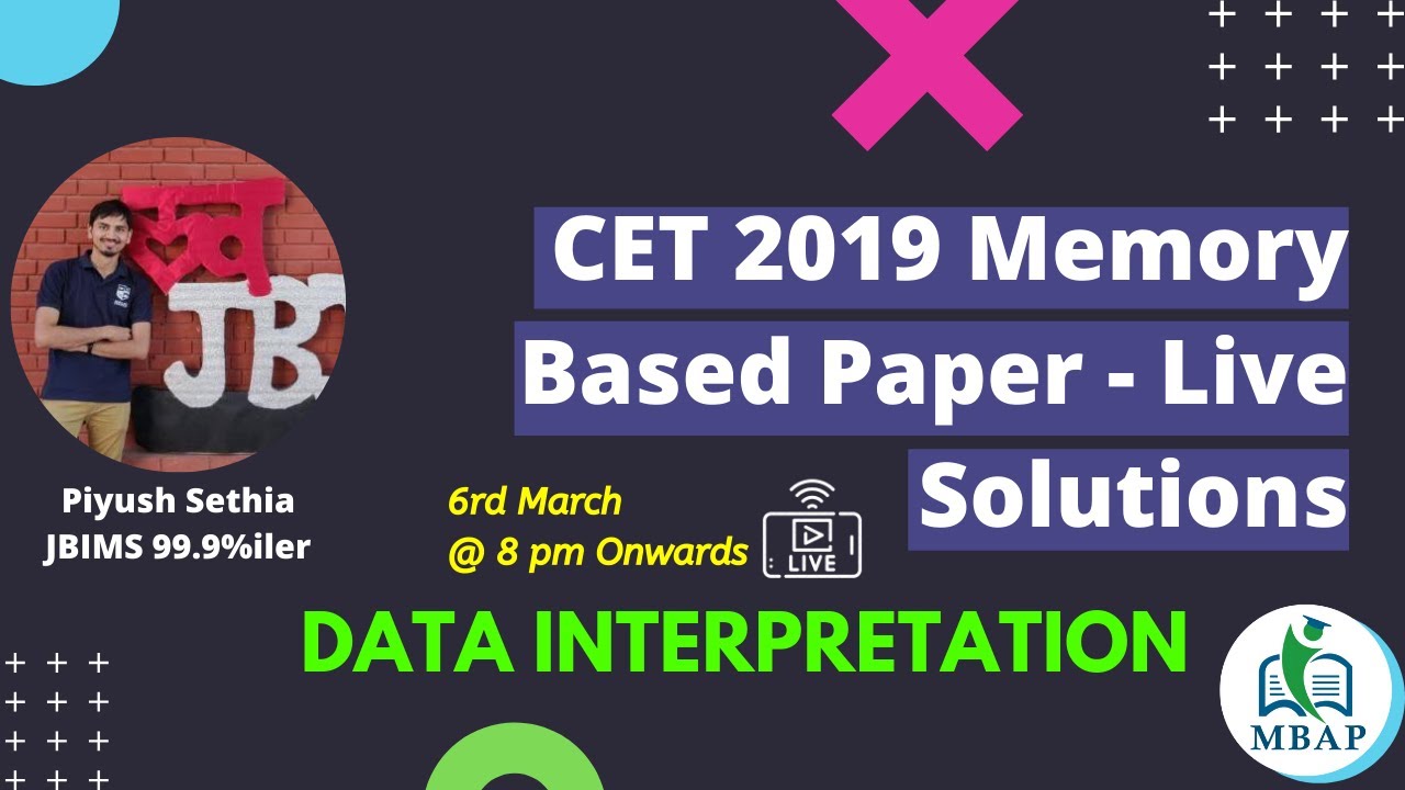 CET 2019 Memory Based Paper Solving | Live Solutions || Data Interpretation