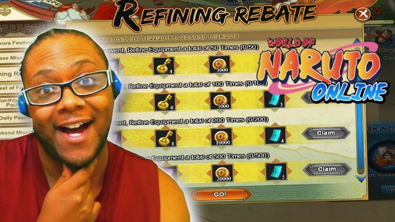 Naruto Online: Main Account /500 Refine Rebate / Purification Breakthrough Pill