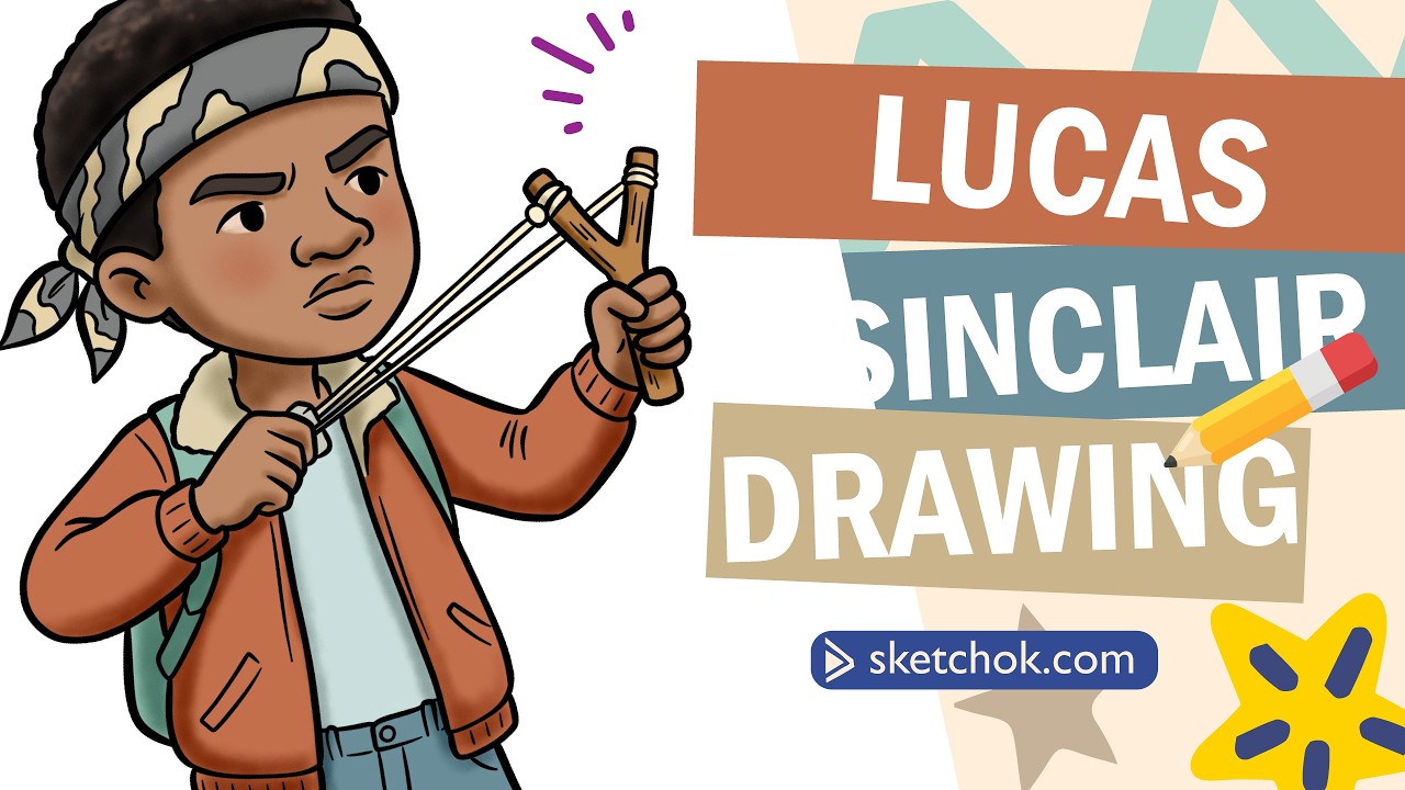 Easy Lucas Sinclair Sketch with His Slingshot