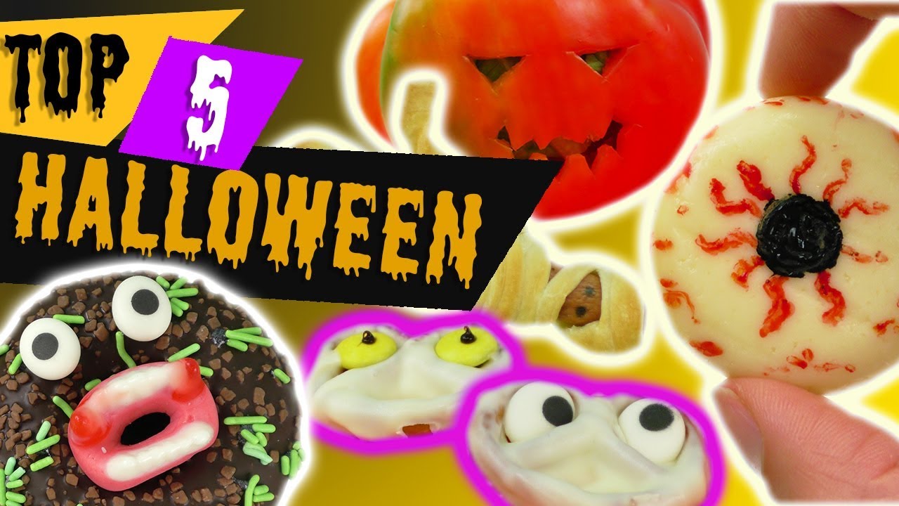 Top 5 HALLOWEEN Snacks | 5 Ideen für eure Gruselparty | Süss oder herzhaft | Rezepte DIY