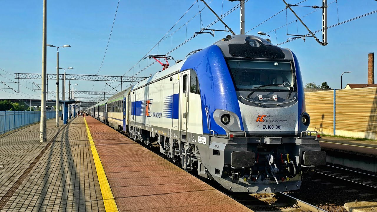 Nowy Newag Griffin EU160-081 z IC 8304 Malczewski do Krakowa Gł&oacute;wnego. +RP1