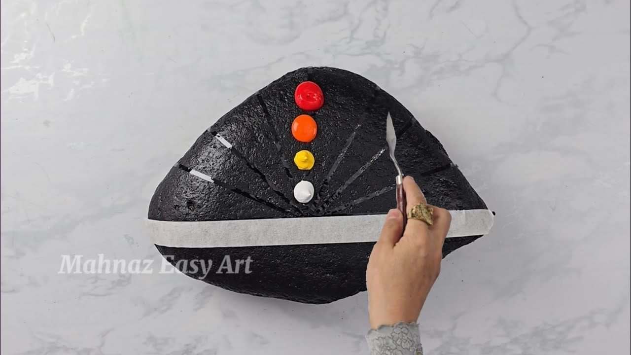 “Moonlit Vision”I Painted a Dream on a Stone..and This Happened #art #satisfying #painting #diycraft
