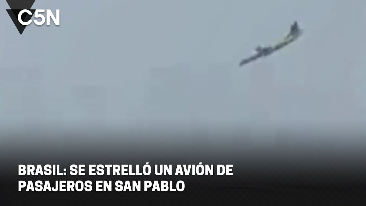 BRASIL: SE ESTRELLÓ UN AVIÓN DE PASAJEROS EN SAN PABLO