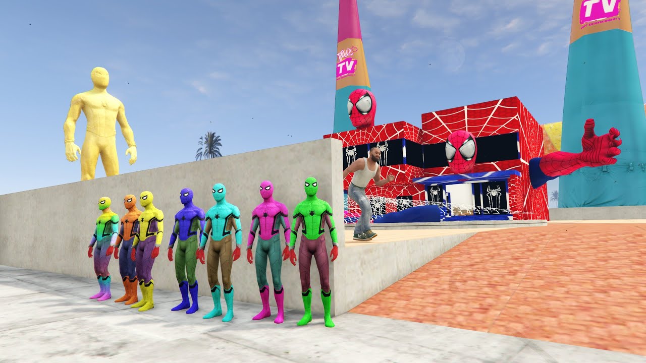 Franklin Play Hide &Kill Spiderman House With All Spiderman in Indian Bike Driving 3D 