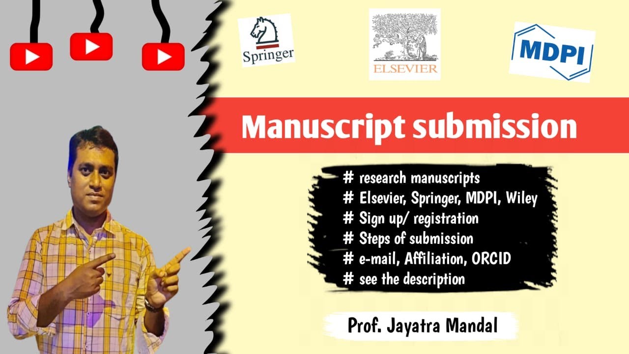 Manuscript submission II Research Journal of Elsevier, Springer, MDPI, Taylor & Francis II 100%cover
