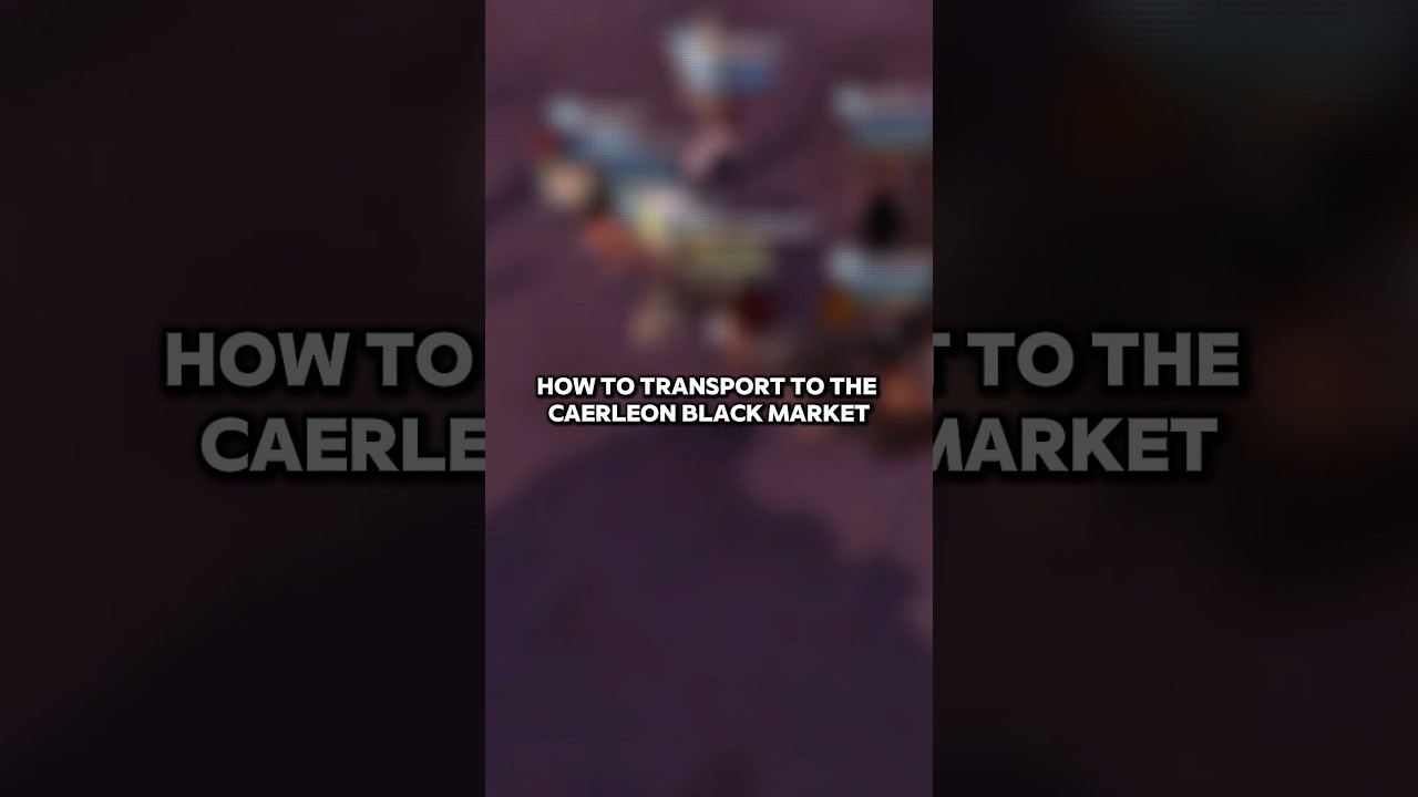 How to transport to Black Market at Caerleon, during bandit assaults of course.