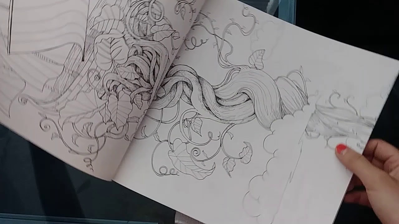 The Mysterious Library Coloring Book Flip Through and Review