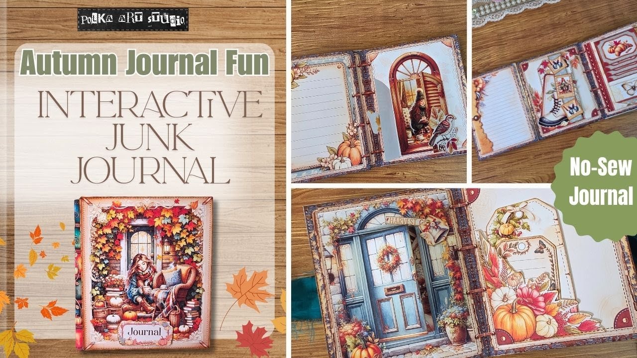 Beginner Friendly No-Sew Interactive Junk Journal Autumn Memories Booklet Fall DIY Tutorial