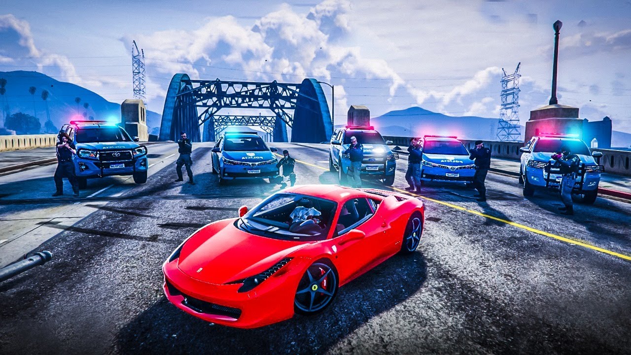 FUGA DA POLICIA COM A MINHA FERRARI 458 ITALIA  - GTA RP