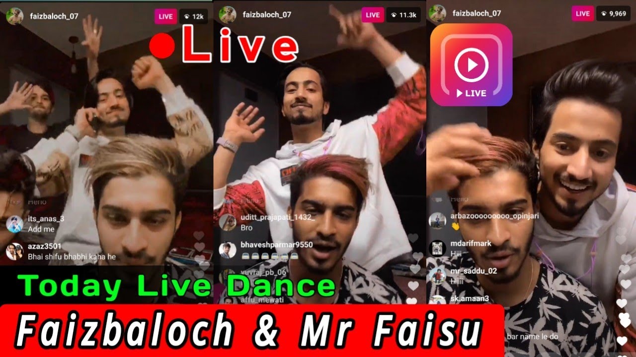 Faizbaloch , Mr Faisu and Friends Live On Instagram Today || Team 07 Live Dance on Instagram
