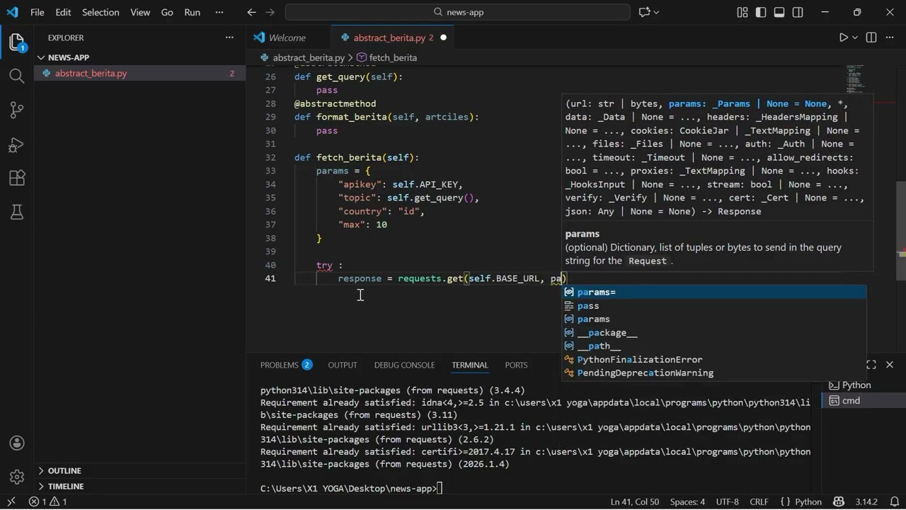 Project OOP Python - Sistem Kalender Berita Indonesia