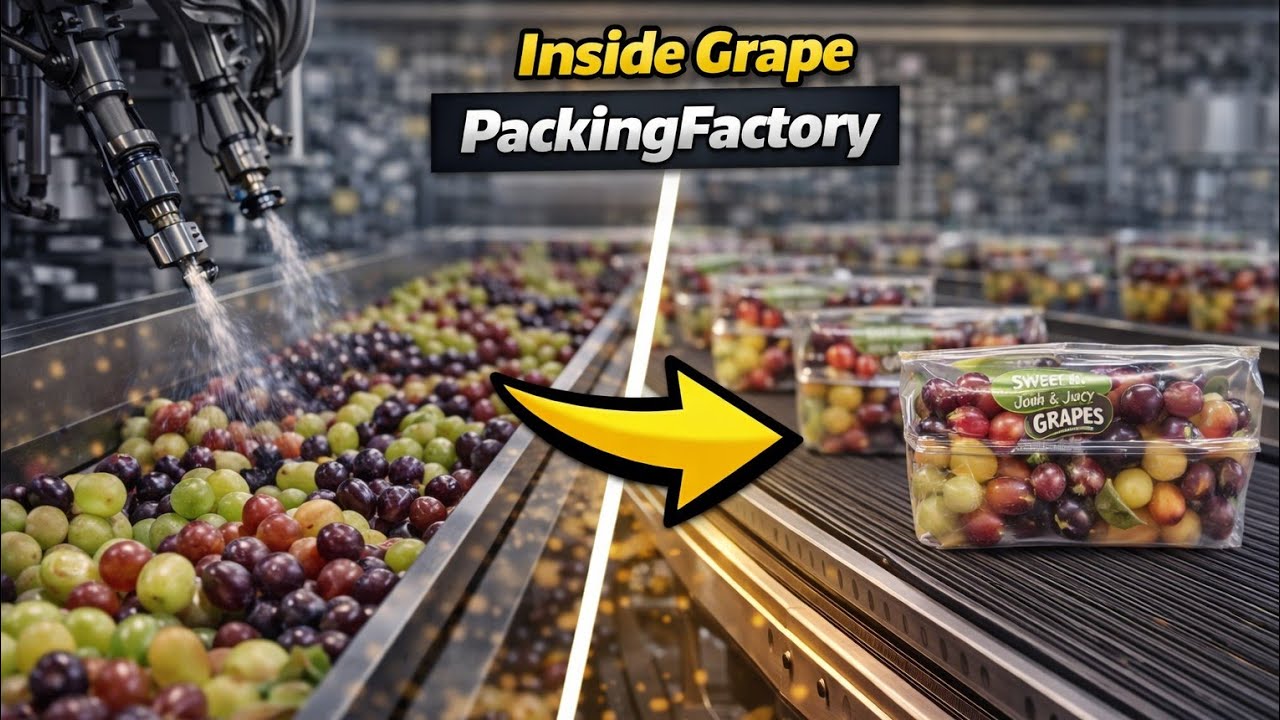 Inside a U S  Grape Packing Shed How California Table Grapes Are Cleaned, Packed & Shipped