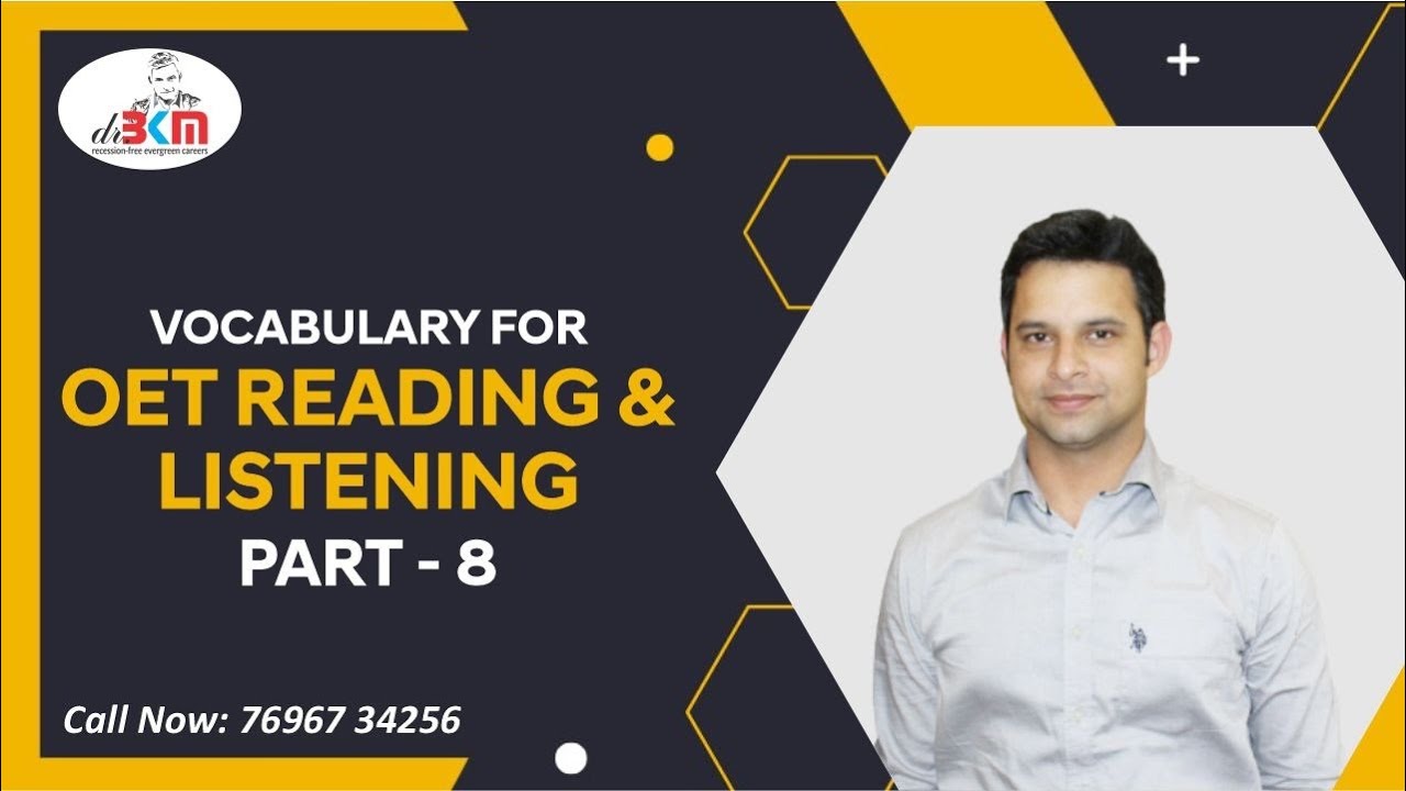Original sample test of oet reading | Vocabulary for oet reading and oet listening