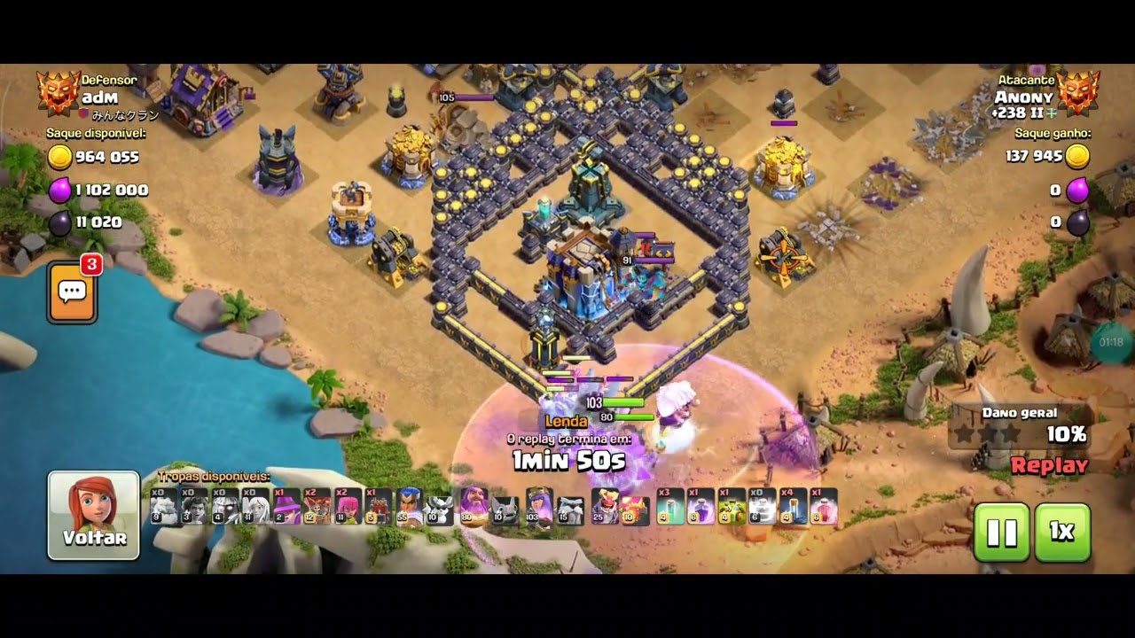 Clash of Clans - Champwalk+ Heras+ Titan+ Curadoras+ DUKE - LENDA 1/8
