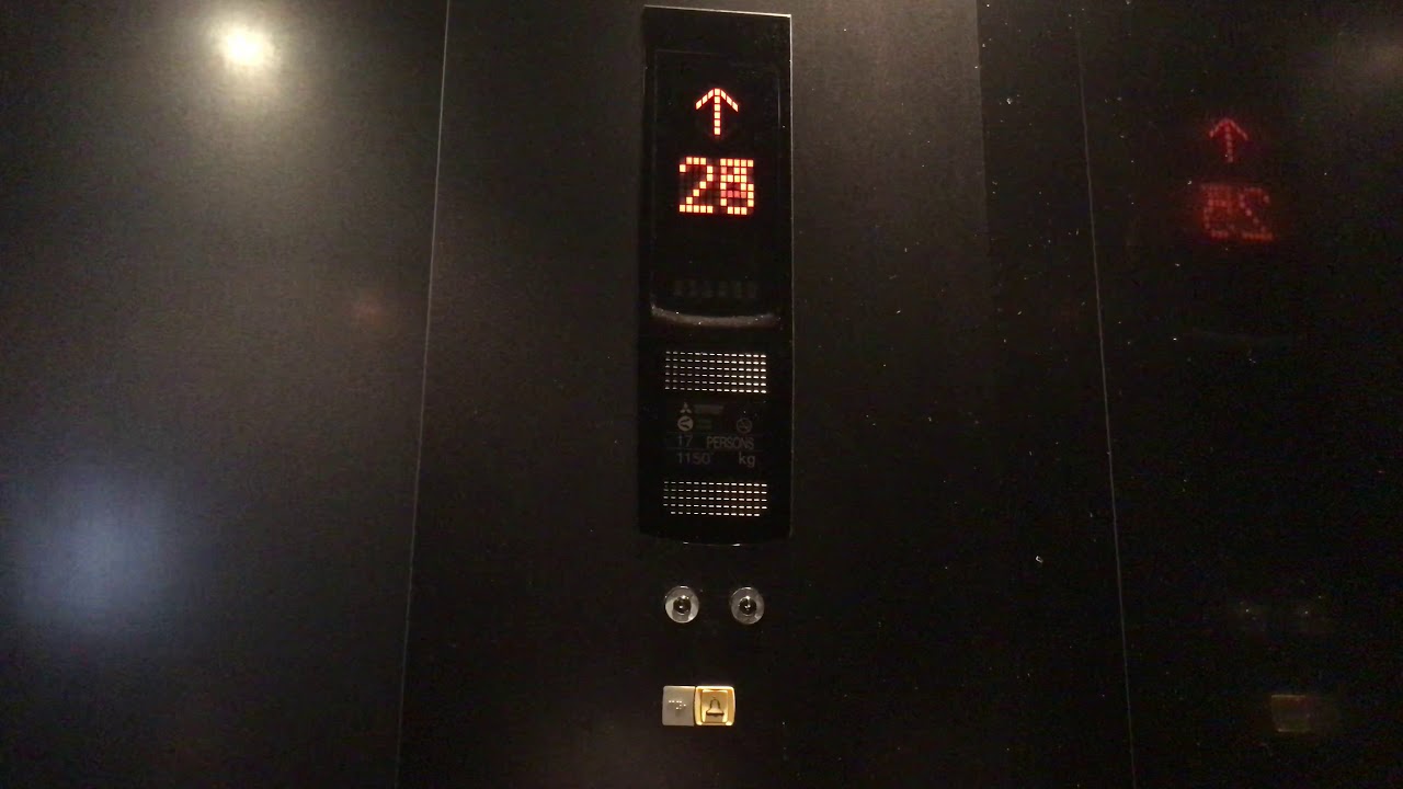 Mitsubishi traction elevators @ an undisclosed apartment building in Taichung, Taiwan