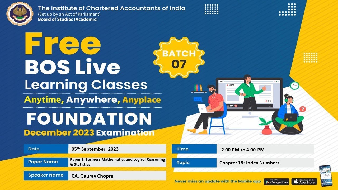 Foundation Paper 3: BM & LRS | Topic: Chapter 18: Index Numbers | Session 2 | 05 Sep, 2023