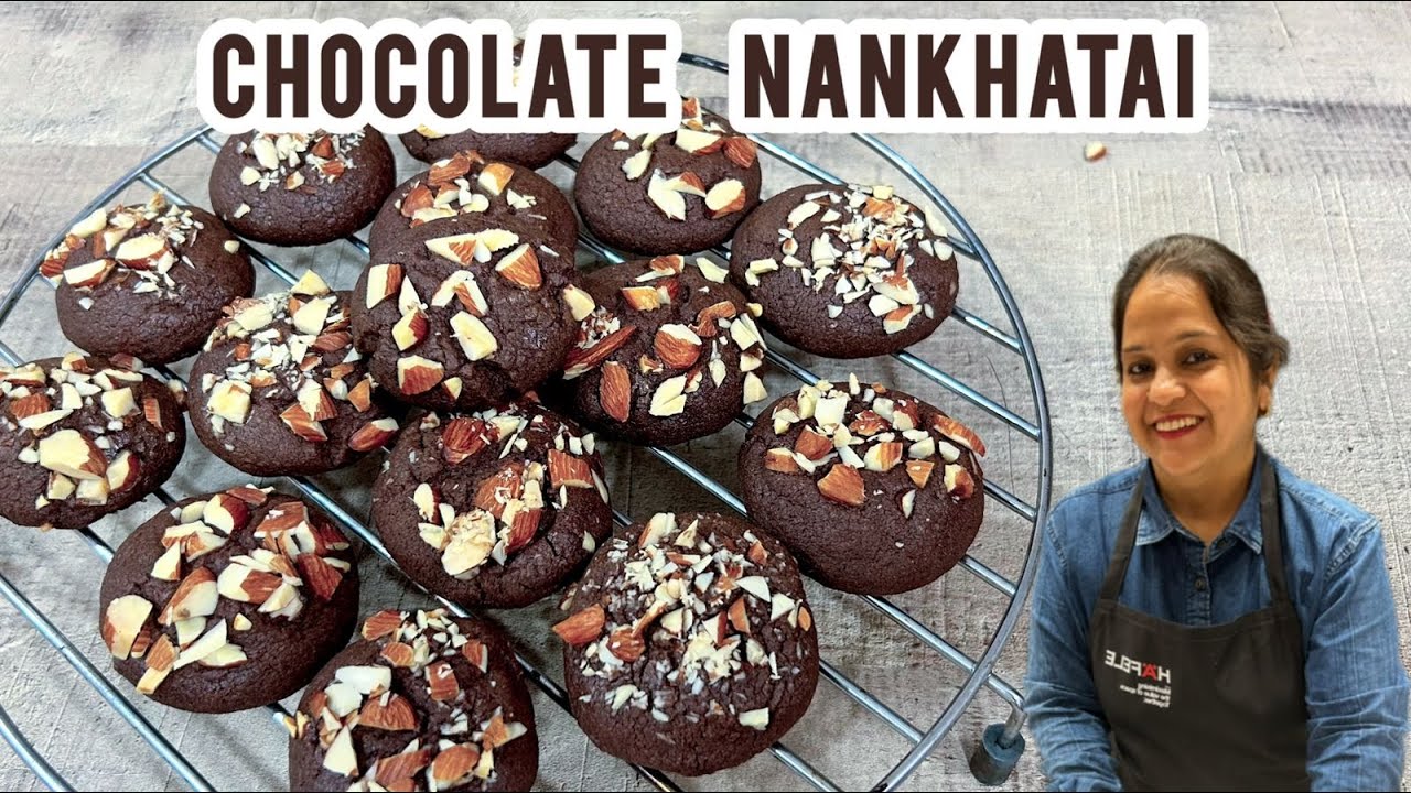 Bakery Styles Chocolate Nankhatai, Chocolate Cookies, Nankhatai Recipe, Indian Cookies, खस्ता ननखटाई