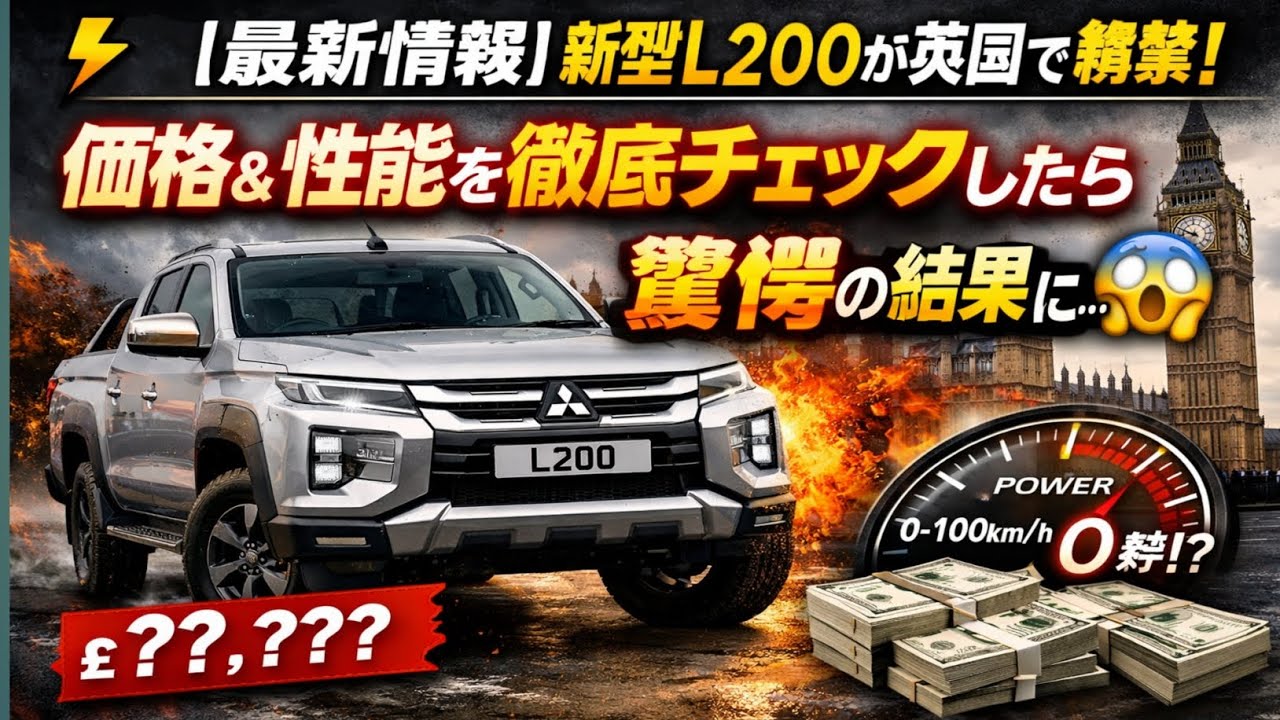 ⚡️【最新情報】新型L200が英国で解禁！価格＆性能を徹底チェックしたら驚愕の結果に…😱