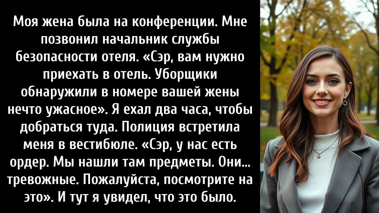 МОЯ ЖЕНА БЫЛА НА КОНФЕРЕНЦИИ. МНЕ ПОЗВОНИЛ НАЧАЛЬНИК СЛУЖБЫ БЕЗОПАСНОСТИ ОТЕЛЯ...