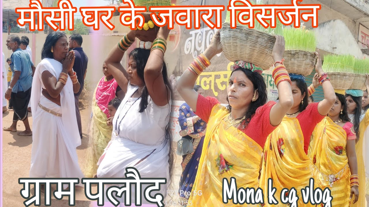 जवारा विसर्जन पलौद #cg video #cgviral #vlog ##mona k cg vlog