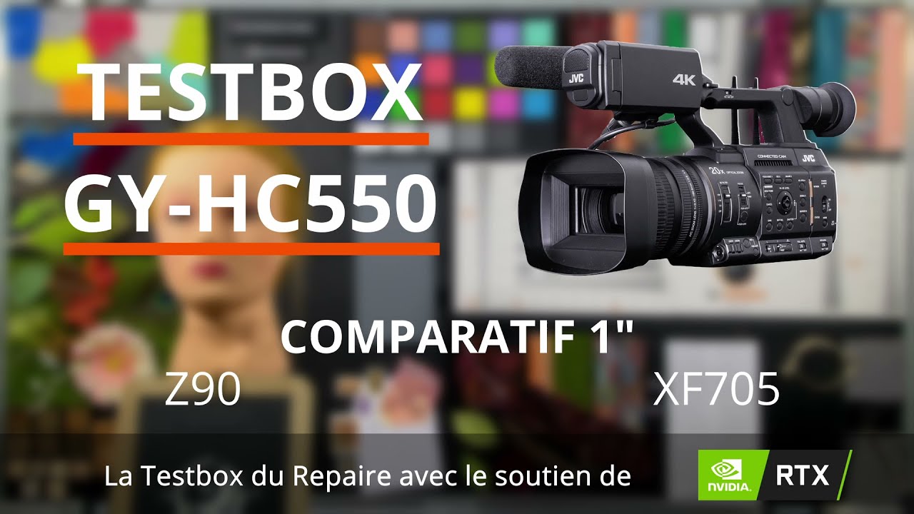 Testbox JVC GY-HC550 : comparatif capteur 1