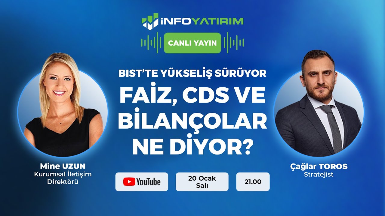 #CANLI BIST’te Yükseliş Sürüyor. Faiz, CDS ve Bilançolar Ne Diyor? Çağlar Toros | İnfo Yatırım