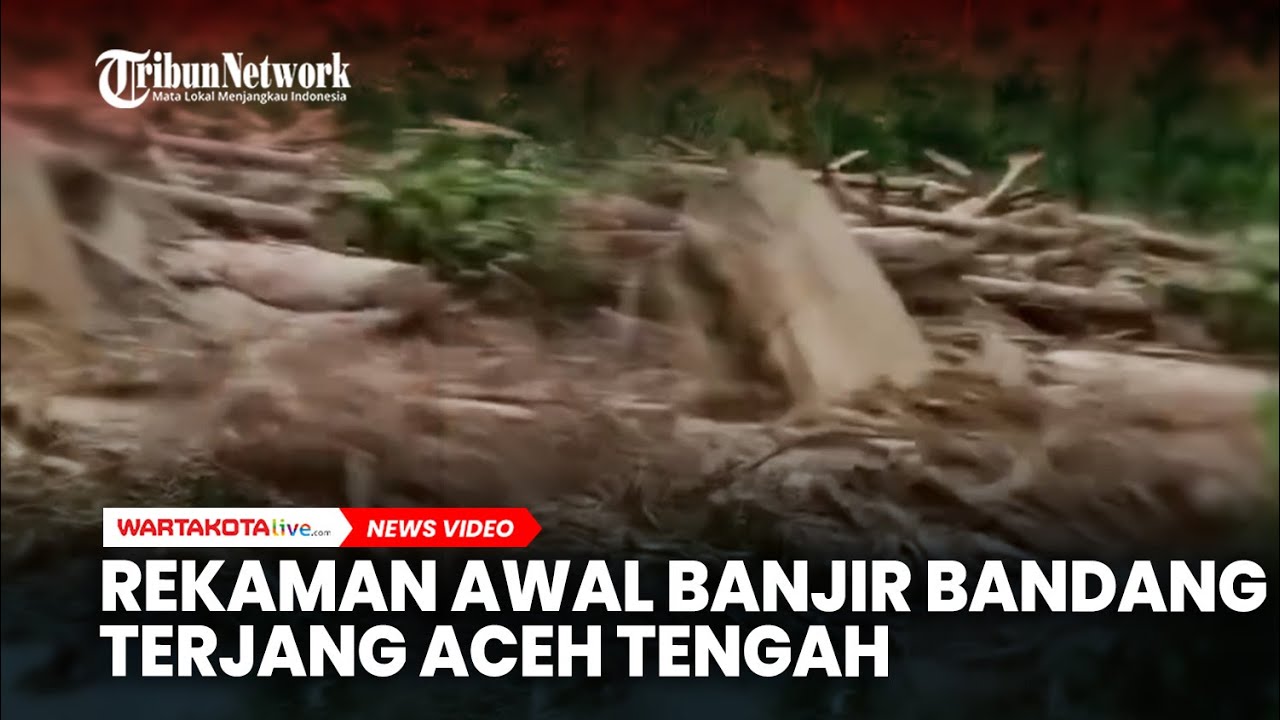 Rekaman Dahsyatnya Awal Banjir Bandang Lewati Hulu Sungai di Aceh Tengah