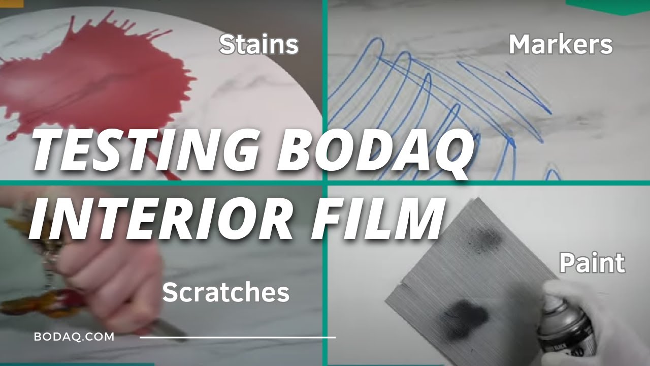 Testing Bodaq Interior Film | Damage Resistance Test | Wine, Coffee, Marker Stains, & Scratches