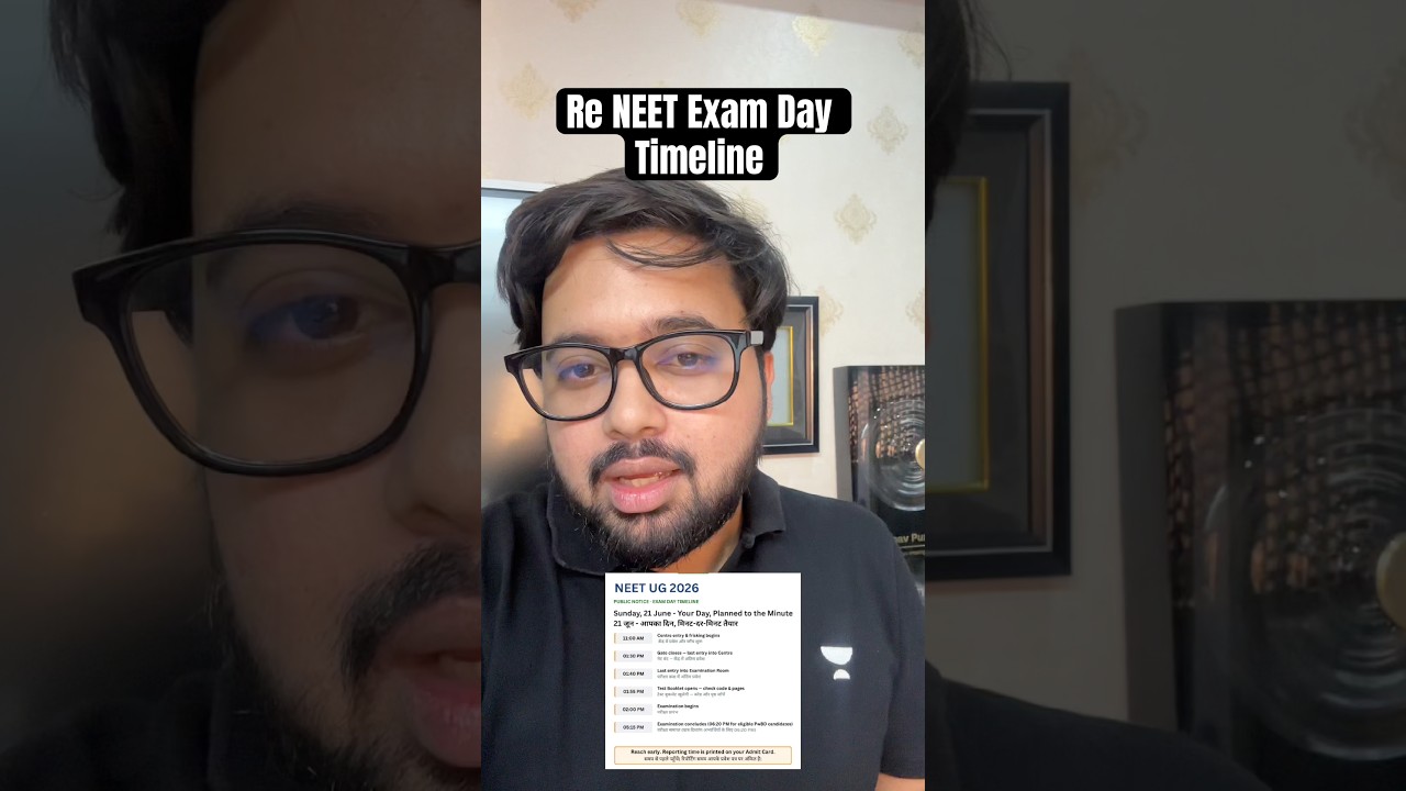 NTA Update - RE-NEET Exam Day Timeline