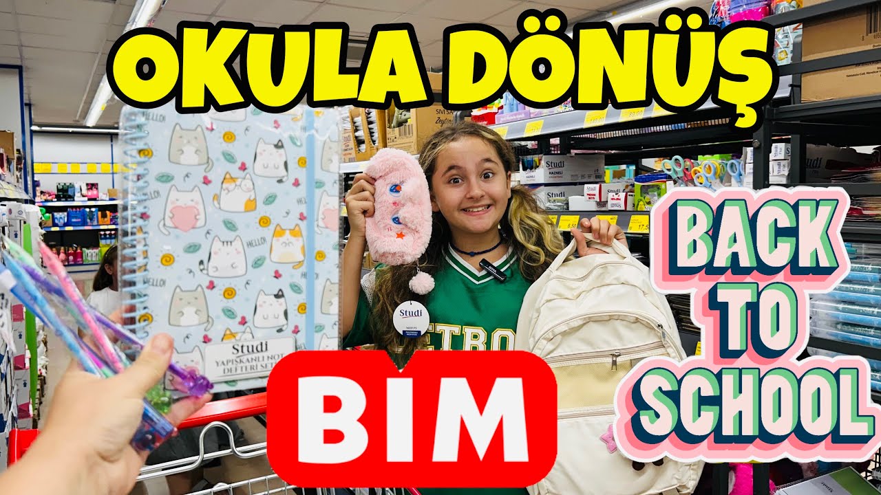 ASLI YAREN OKULA DÖNÜŞ ALIŞVERİŞİ !! BACK TO SCHOOL BİM 2024 !!