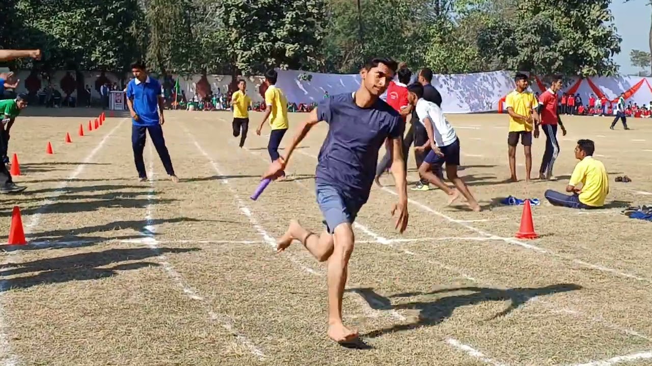 4x100m Senior boys' relay !!annual sports meet 2023-24 #gyansthali #lbvm
