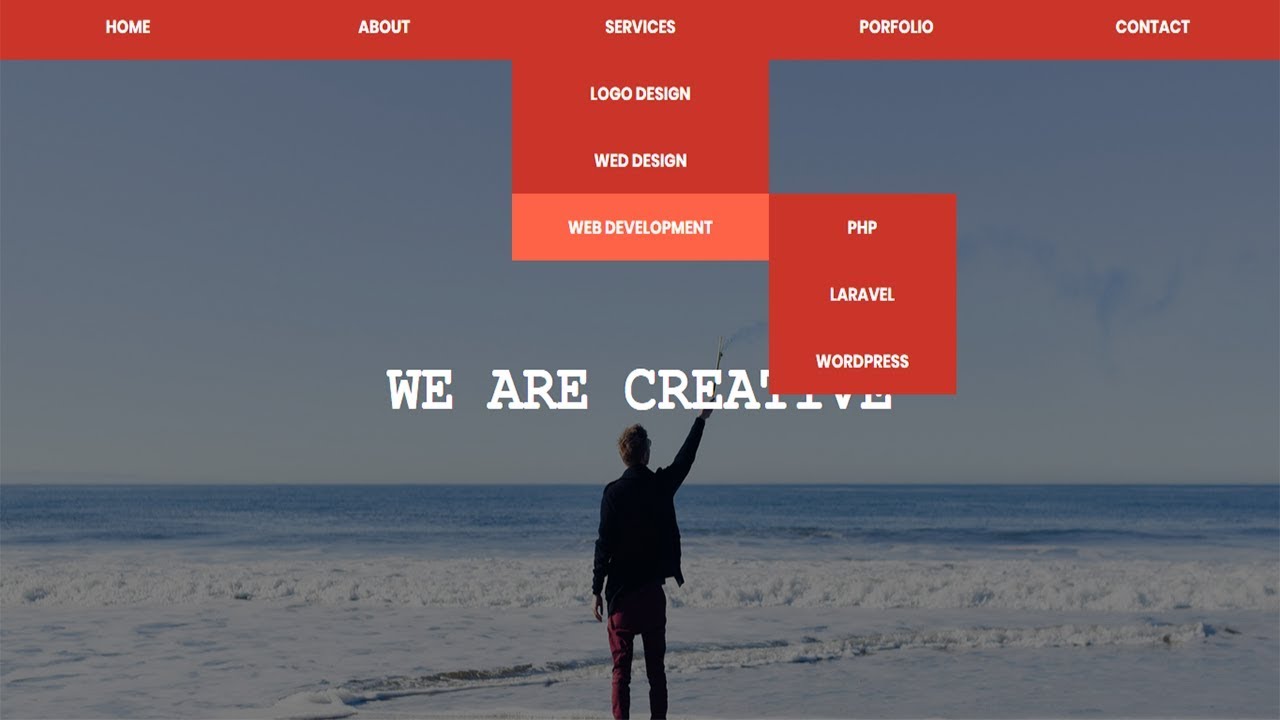 How to Create Dropdown Navigation Menu Using Flexbox