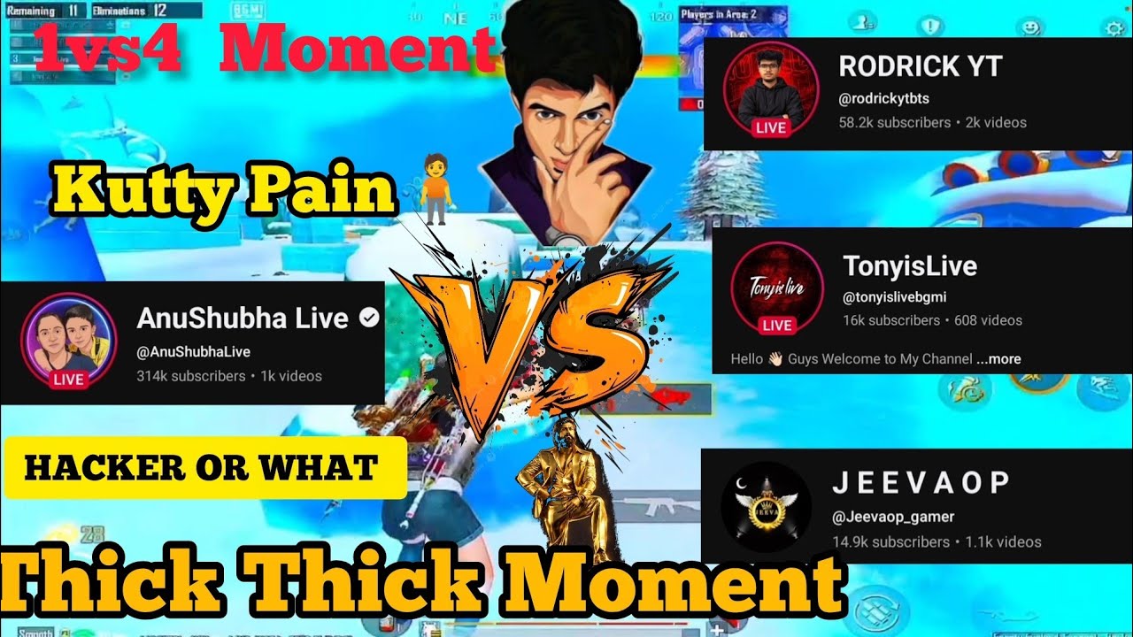 AnuShubha Live VS Tony, Jeeva, rodrick 1vs4 Video most accuracy moment #madan #madanop
