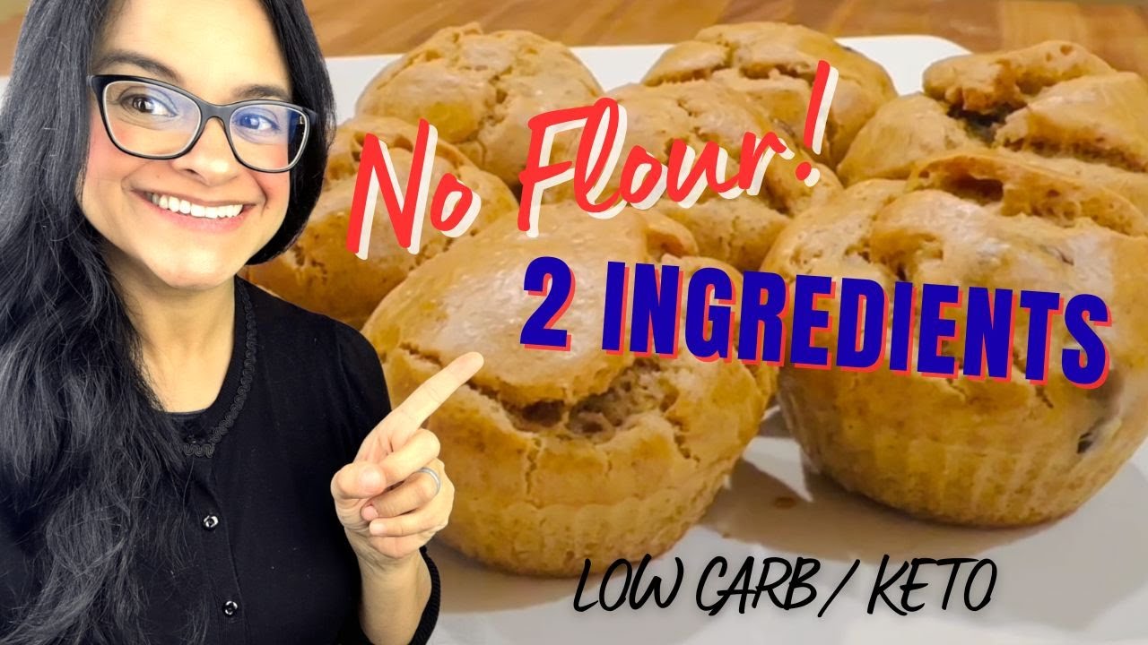 No Flour! 2-Main Ingredients Low Carb Muffins | Keto Muffin Recipe (Easy & Gluten Free)